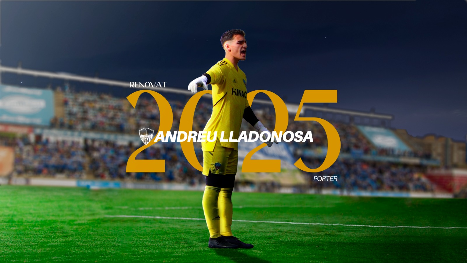 Fotografia del club anunciant la renovació de Andreu Lladonosa